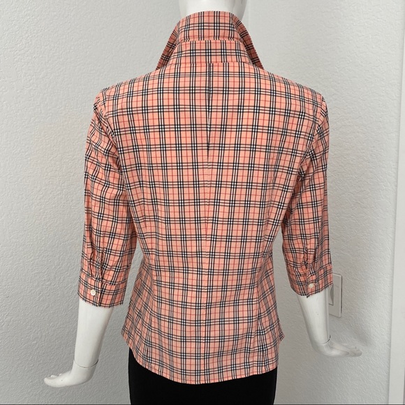 Burberry pink check blouse - Picture 4 of 12